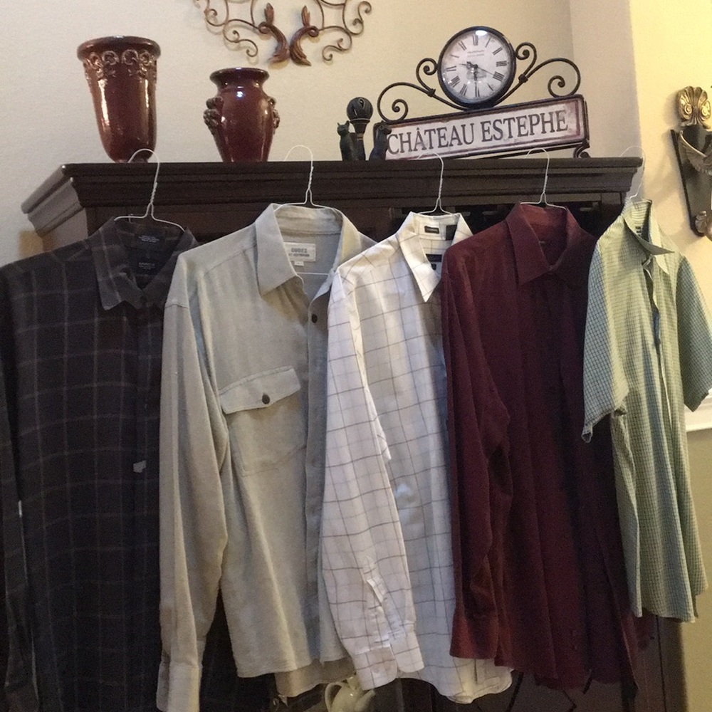 Men’s shirts 4 long sleeve one short sleeve